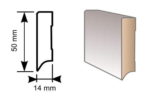 Originál lišta RS50 Rigid dub skandinávský 9480