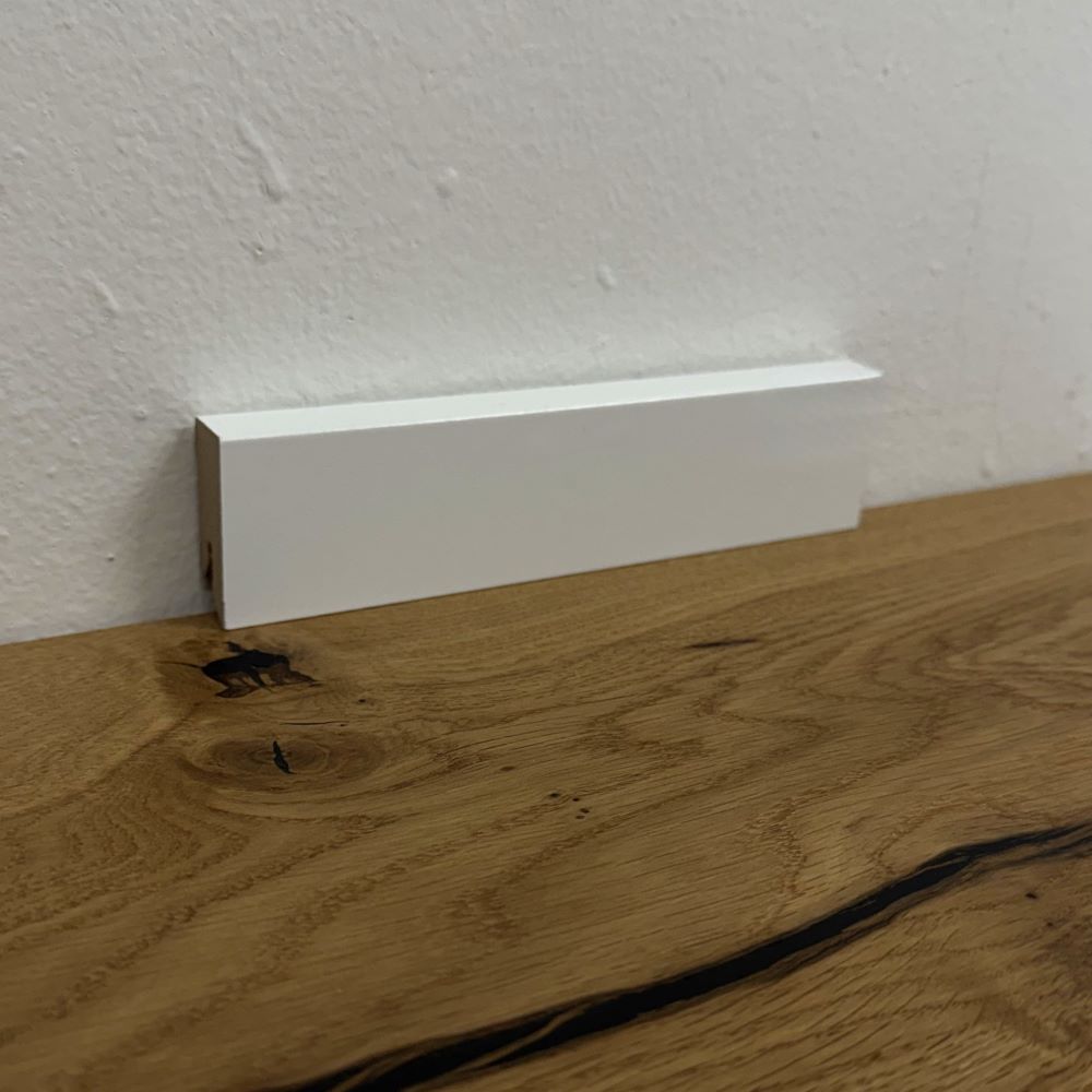 MDF lišta KP 40  bílá (i jako dárek nad 5 balení podlahy nebo nad 10m2 role)